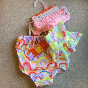 2 Girls 0-3 month bathing suits